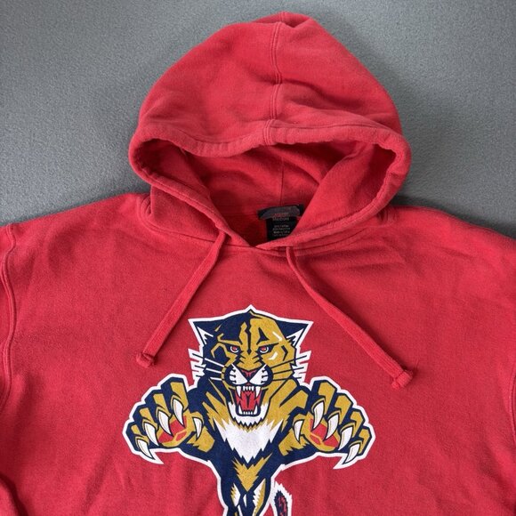 Vintage Men's Red Classic Florida Panthers Hoodie Size M Casual NHL Hockey Y2K - Picture 2 of 16